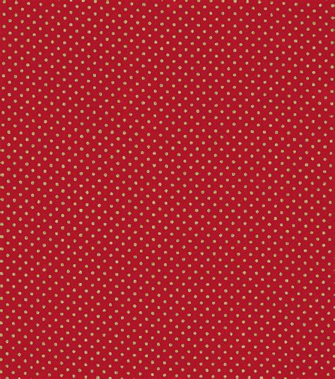 Gold Pin Dots Christmas Metallic Cotton Fabric 